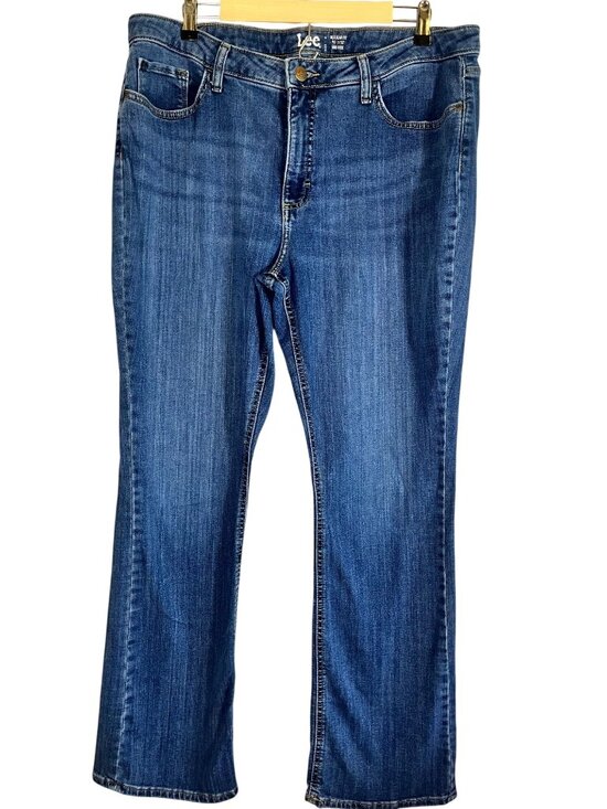Lee Denim - Denim Boot Cut Mid Rise Jeans 18L Western Cowgirl Farm Country Concert Classic